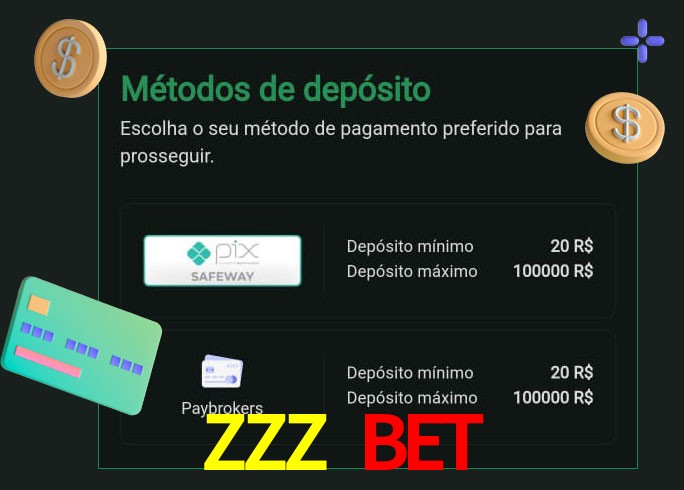 O cassino ZZZ BET oferece uma grande variedade de métodos de pagamento